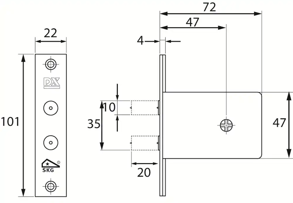 DSKG 6001B KD / INSTEEK-BIJZETSLOT DX SKG*®