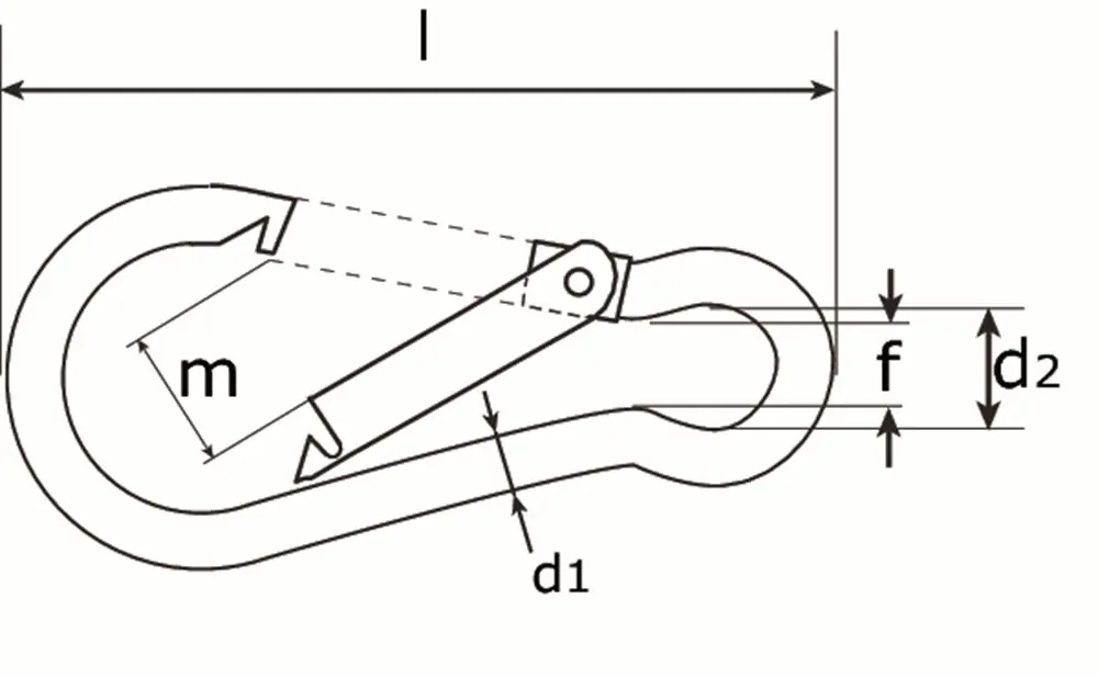 KAH C 07007ZL / KARABIJNHAAK 070X07MM VZ.
