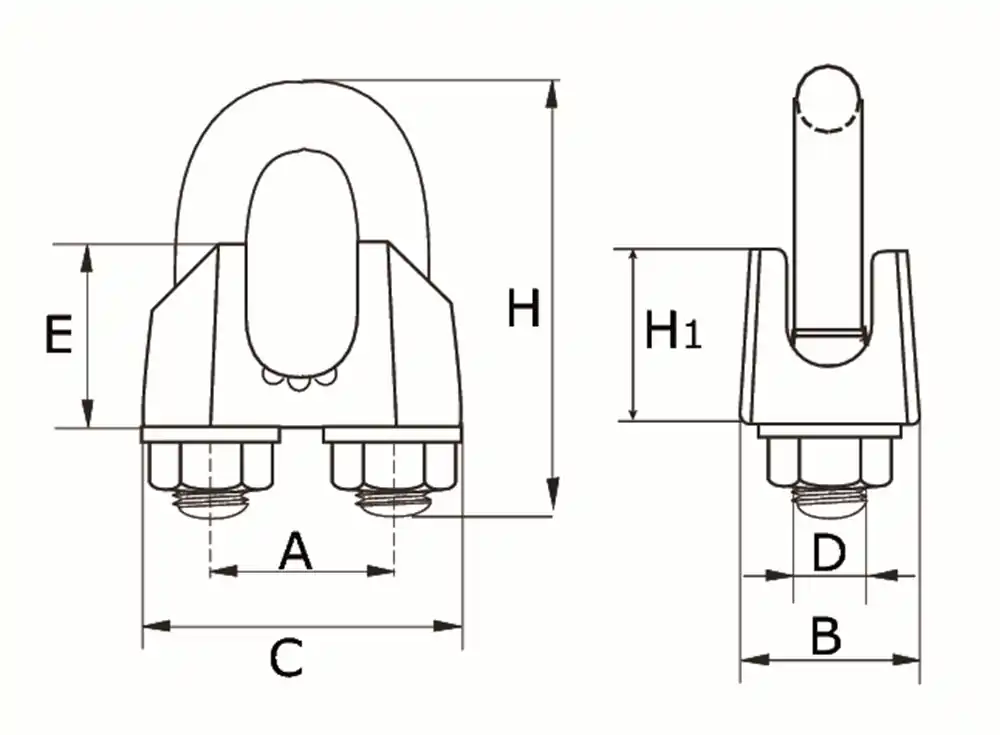 SDK D074108ZL / STAALDR.KLEM TYPE741 08MM VZ.
