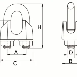 SDK D74105IZL / STAALDR.KLEM TYPE741 05MM RVS