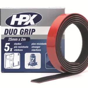 HPX DUO GRIP KLIKBAND - ZWART 25MM X 2M