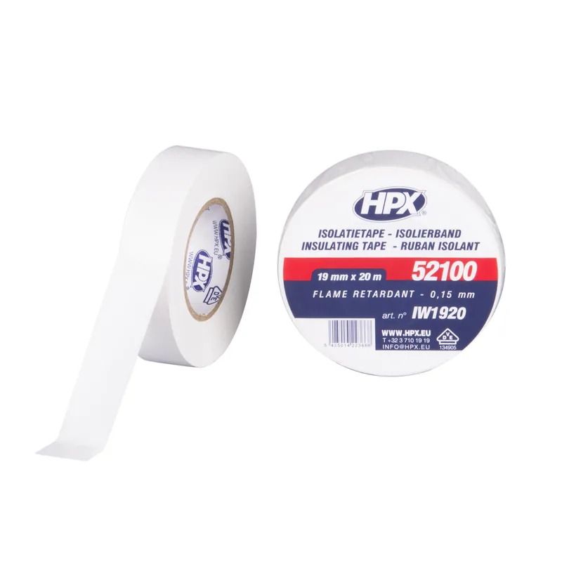 HPX PVC ISOLATIETAPE VDE - WIT 19MM X 20M
