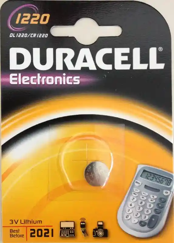 DURACELL CR1220 LITHIUM 3 VOLT - BP1