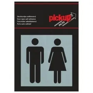 BORD ALULOOK DAMES/HEREN PICTO 80X80 MM ZELFKLEVEND