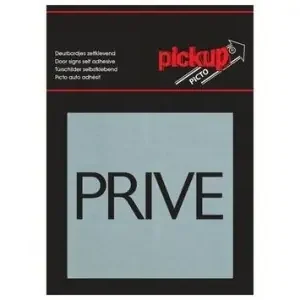 BORD ALULOOK PRIVE 80X80 MM ZELFKLEVEND