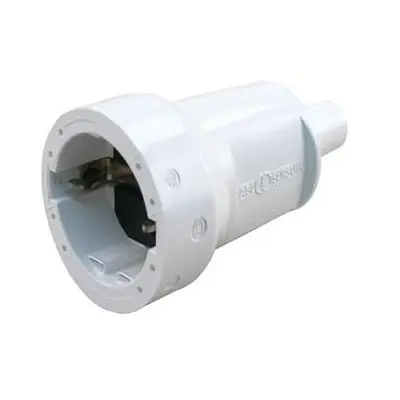 PVC CONTRA STEKKER WIT MET RANDAARDE
