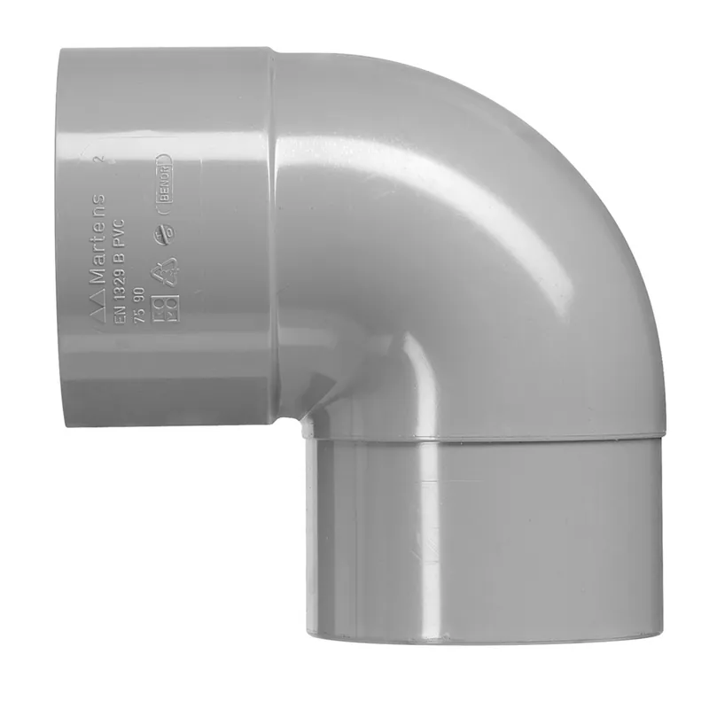 BOCHT PVC 1X LIJMMOF/VERJONGING SPIE-EIND Ø 32MM 90°