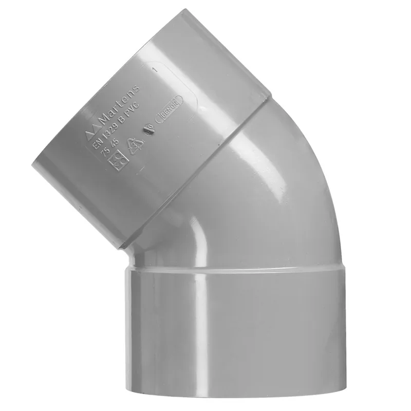 BOCHT PVC 2X LIJMMOF Ø 40MM 45º