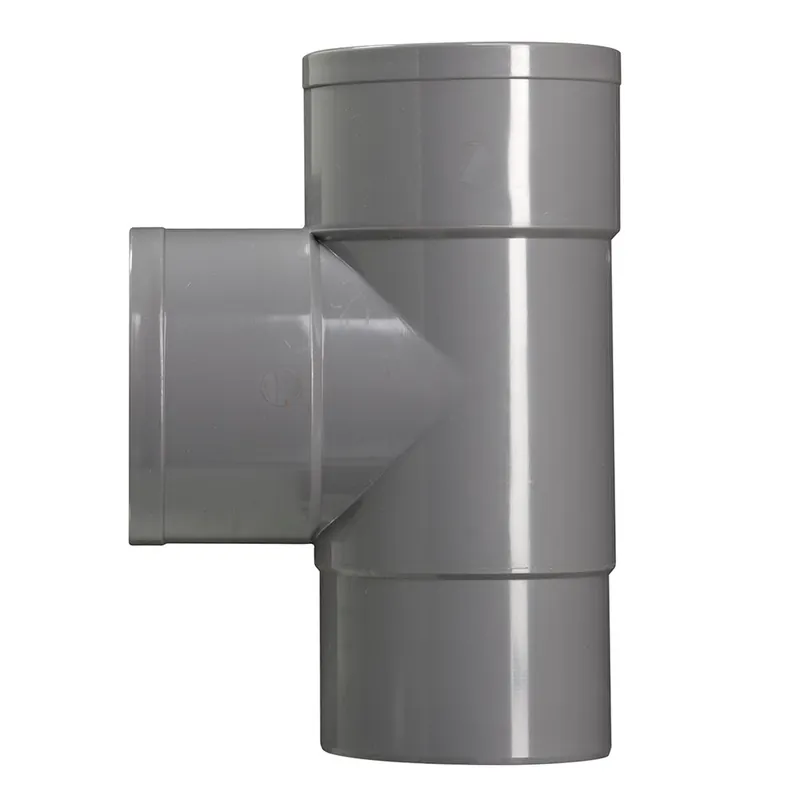 T-STUK PVC 2X LIJMMOF/VERJONGING SPIE-EIND Ø 80MM 90°