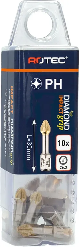 IMPACT SCHROEFBIT PH 3, L=30, C6.3, DIAMOND