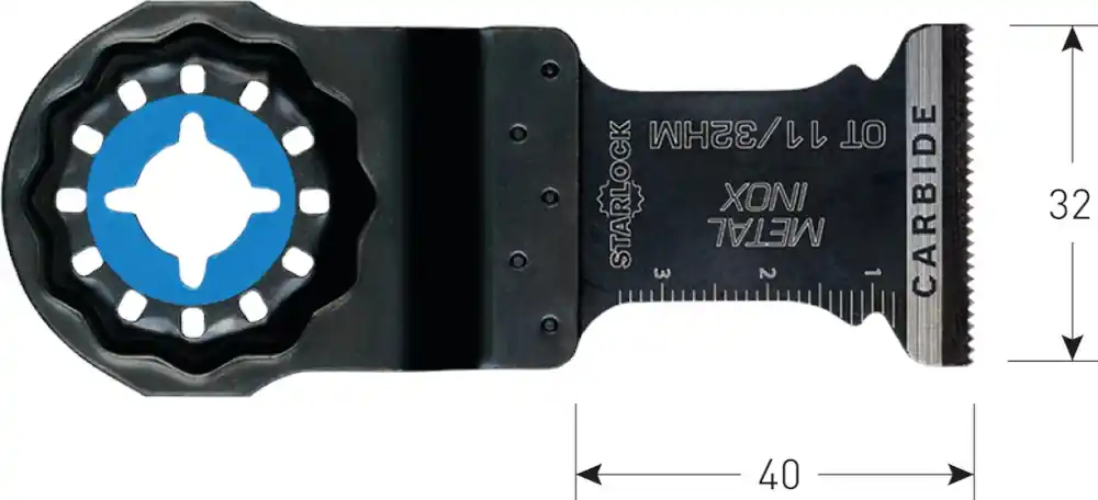 OT 11/32HM STARLOCK INVALZAAGBLAD METAAL/INOX 32X40