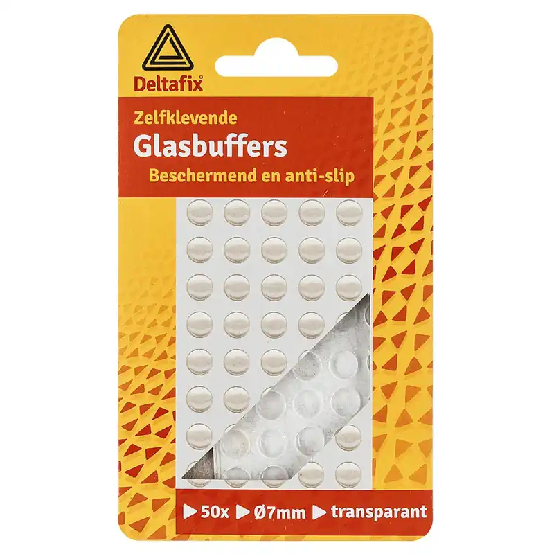 GLASBUFFER ZELFKLEVEND BOL TRANSPARANT 8 MM X 1.3MM 50ST