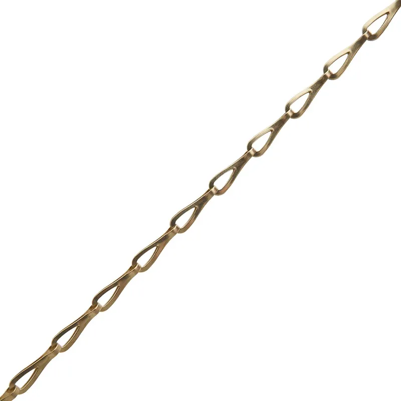PATENTKETTING MESSING 12.5X0.35MM PRIJS PER METER