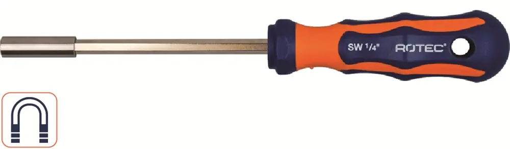 BITSCHROEVENDRAAIER 1/4", MAGN., 2K-HEFT, L=230