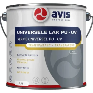 AVIS UNIVERSELE LAK PU/UV MAT 2,5 LTR - 2.5 LITER