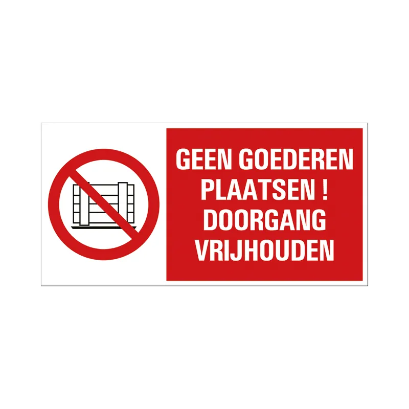 BORD GEEN GOEDEREN PLAATSEN! 300X150 MM