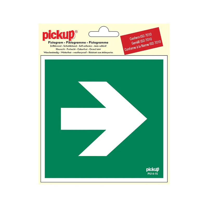 STICKER RICHTINGSPIJL 90 PICTO 150X150 MM