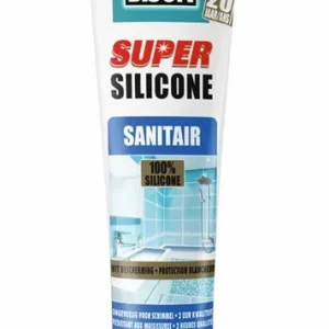 BISON SUPER SILICONE SANITAIR WIT HANG/STATUBE 150 ML NL/FR