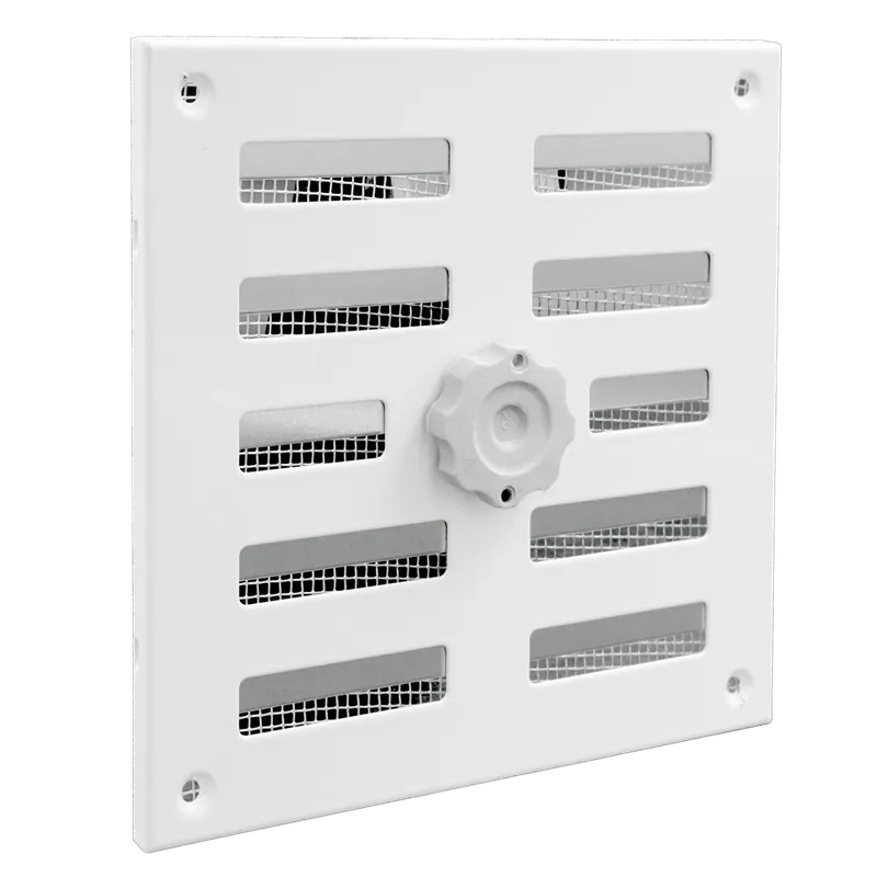 SCHUIFROOSTER, ALUMINIUM MET VLIEGENGAAS - WIT, RAL 9010 - LUCHTDOORLA