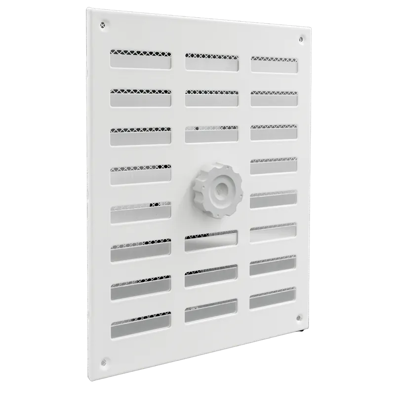 SCHUIFROOSTER, ALUMINIUM MET VLIEGENGAAS - WIT, RAL 9010 - LUCHTDOORLA