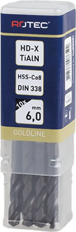 HSS-E SPIRAALBOOR, DIN 338, TYPE HD-X, TIALN, ø7,9