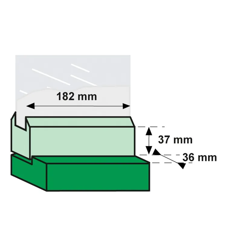 VEILIGHEIDS COMBI-RAAMUITZETTER AXAFLEX SECURITY/RVS/KUNSTSTOF ZWART/S