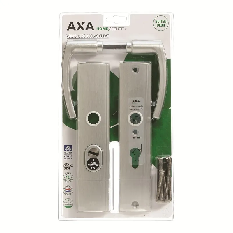 VEILIGHEIDSBESLAG CURVE PLUS KRUK BLOK PC55 ANTI-KERNTREK/242X52X13/ALU. GESL. F1/SKG3/BLISTER