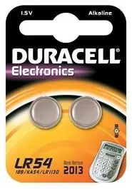 DURACELL LR54 ALKALINE1,5V BLS/2 . . . DURACELL