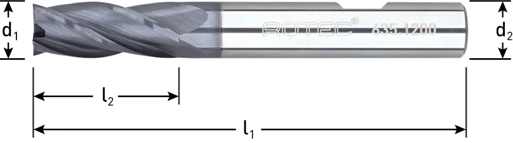 VHM VINGERFREES, SILVER-LINE, LANG, TIALN-GECOAT, ø5