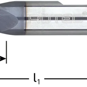 VHM VINGERFREES, SILVER-LINE, KORT, TIALN-GECOAT, ø8