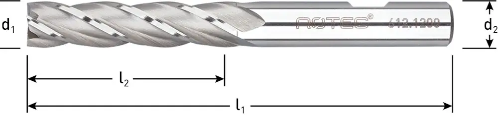 HSS-E VINGERFREES, DIN 844, LANG, ONGECOAT, ø40