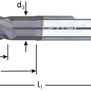 VHM VARIO-FREES, SILVER-LINE, TIALN-GECOAT, ø5