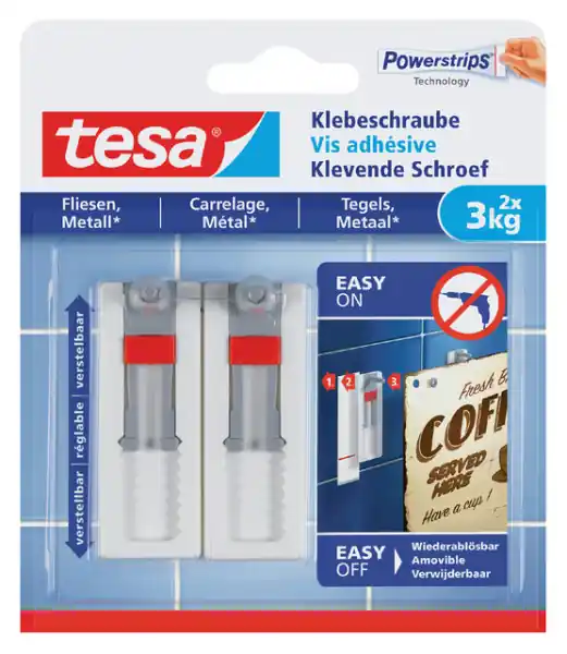 TESA® VERSTELBARE KLEVENDE SCHROEF TEGELS & METAAL 3KG