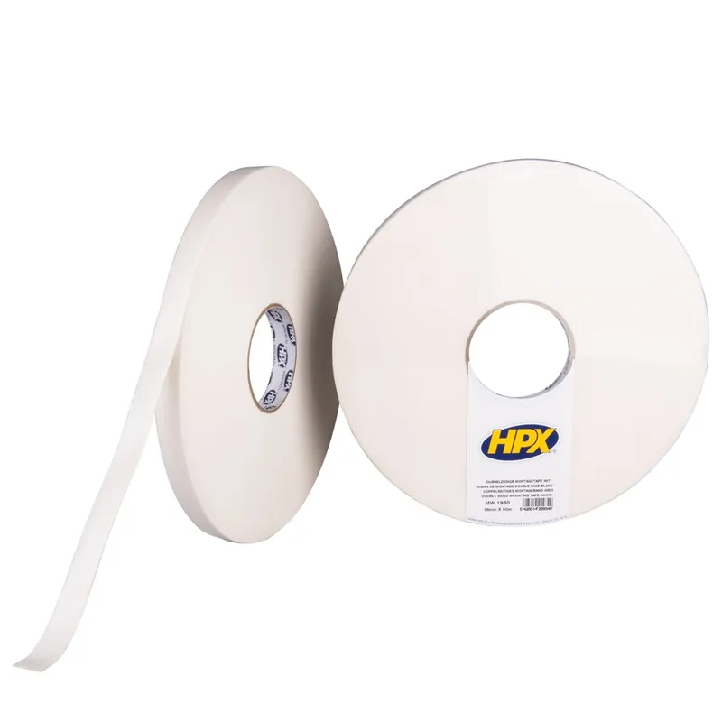 HPX DUBBELZIJDIGE BEVESTIGINGSTAPE - WIT 19MM X 50M