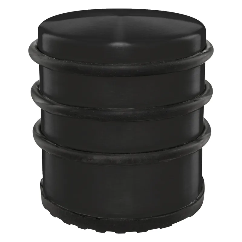 DEURSTOPPER ZONDER MONTAGE: 1,15 KG ZWART MAT 7 CM X 7.7 CM
