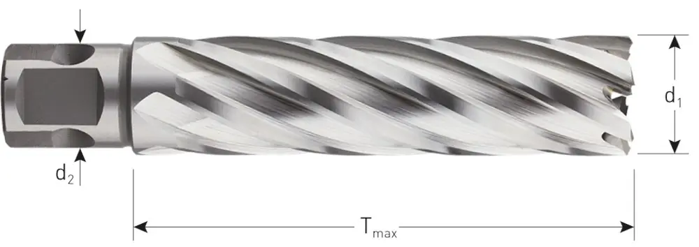 HSS-XE KERNBOOR SILVER-LINE, UNIVERSEEL 19, ø36X80