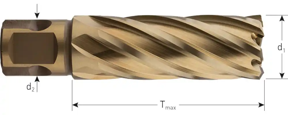 HSS-XE KERNBOOR GOLD-LINE, UNIVERSEEL 19, ø17X55