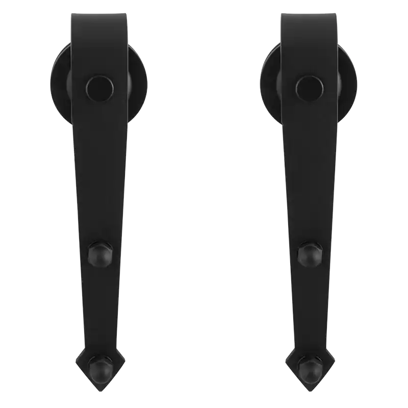 GPF0504.61 SCHUIFDEURHANGER SET NUOLI ZWART T.B.V. EXTRA DEUR