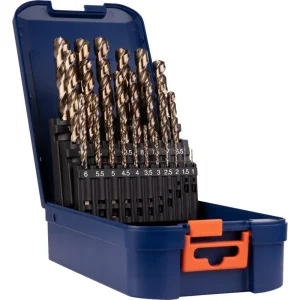 SPIRAALBORENSET '107 - UNI-X',DIN 338, 25-DLG ø1-13 ABS
