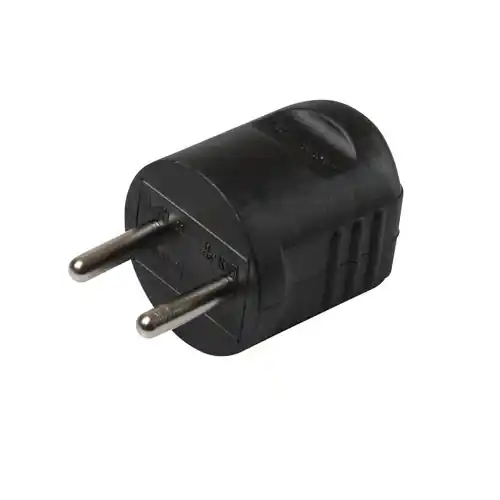 STEKKER ZWART 10 AMP ZONDER RANDAARDE