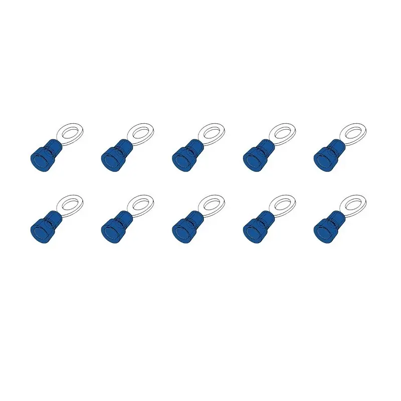 10 ST.KABELSCHOEN OOG 4MM BLAUW