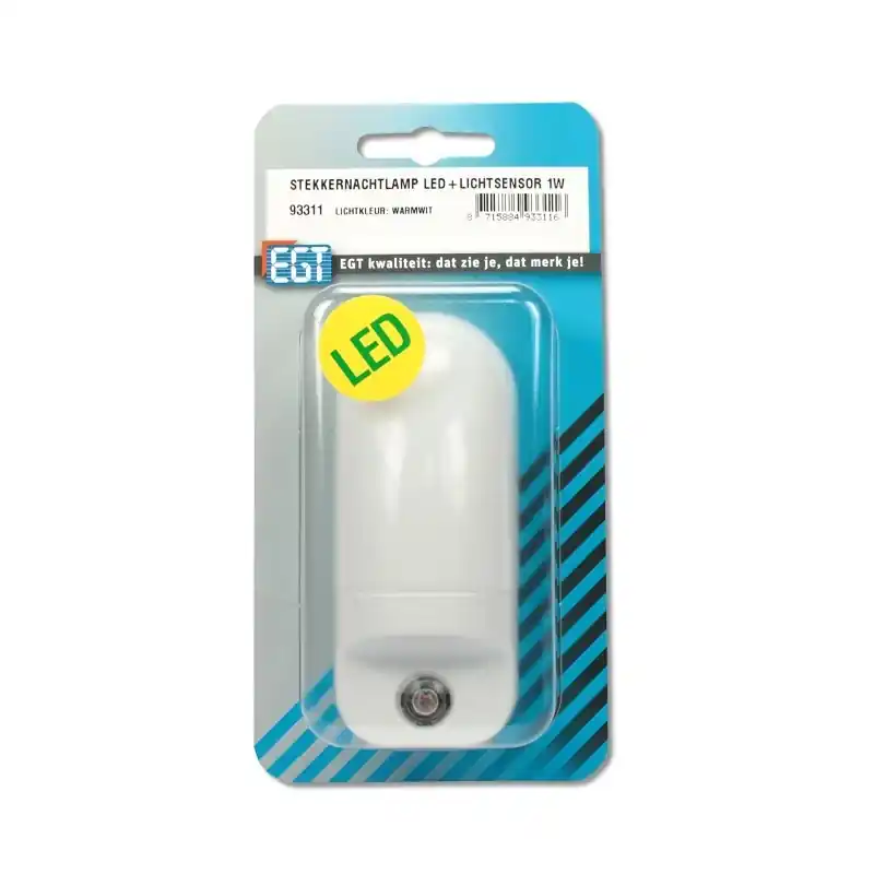 STEKKERNACHTLAMP LED+LICHTSENSOR 1W