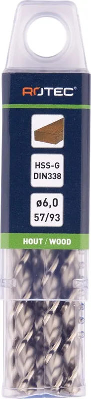 HSS-G HOUTSPIRAALBOOR, DIN 338, TLS, ø4,5X47X80