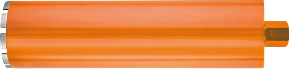 DIAMANTBOOR, ORANJE, DROOG, 1.1/4", 9 SEGM., ø102X400