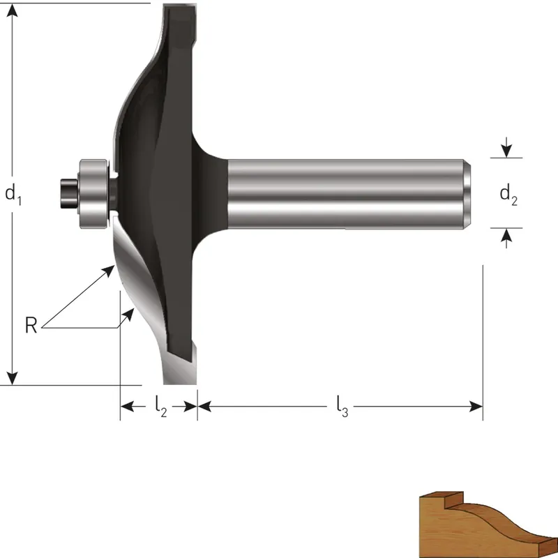 HM PLATBANDFREES, GOLD-LINE, ø63,5, Z=2, R=15, D2=10