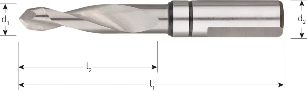 VHM DREVELBOOR, RECHTS, DOORLOPEND, ø5X25X57,5