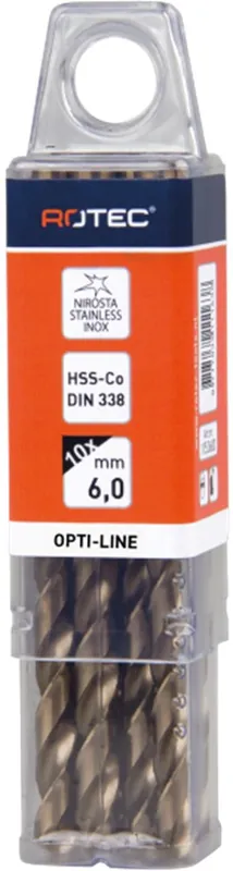 HSS-E 'OPTI-LINE' SPIRAALBOOR, DIN 338, TYPE N, ø8,5