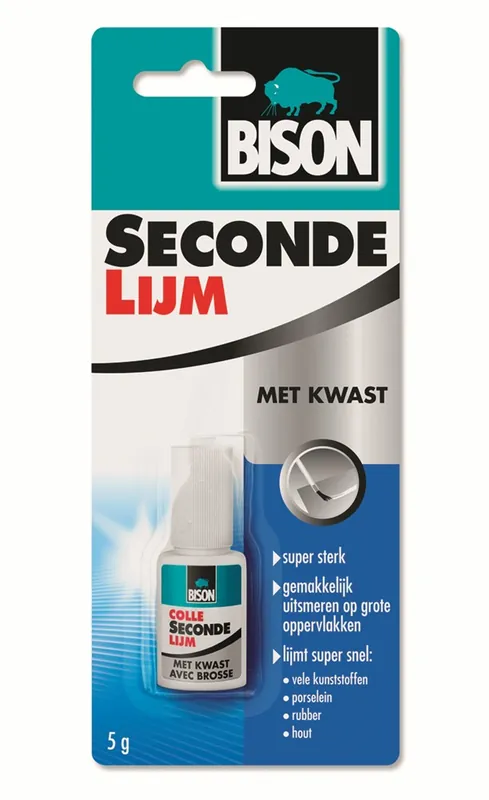 BISON SECONDELIJM MET KWAST BLISTER 5 G NL