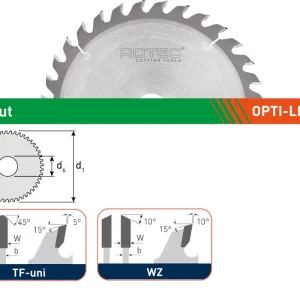 OPTI-LINE HM ZAAGBL. VOOR HANDM., ø160X2,2X20, Z=48, WZ