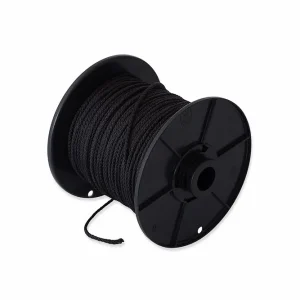 PPK.030.ZWT-C / TOUW GEVLOCHTEN PP 03MM ZWART ROL 100 MTR.
